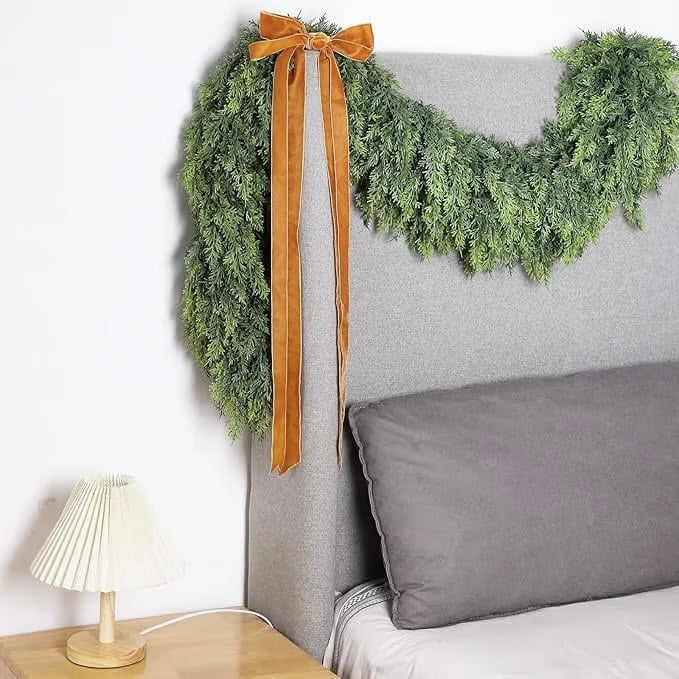 ⛄2025 Christmas Artificial Cypress Leaf Vine Wreath🎄(1.8m)