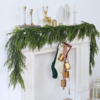 🎅Christmas SALE✨Real Touch Deluxe Norfolk Pine Garland🌿