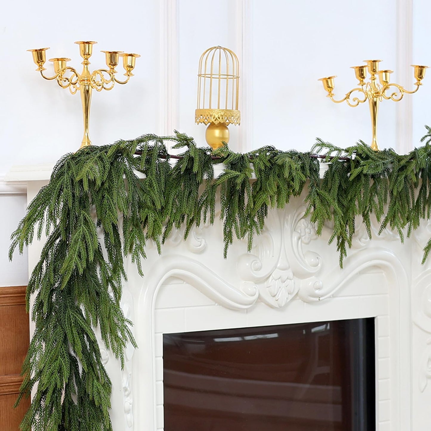 🎅Christmas SALE✨Real Touch Deluxe Norfolk Pine Garland🌿