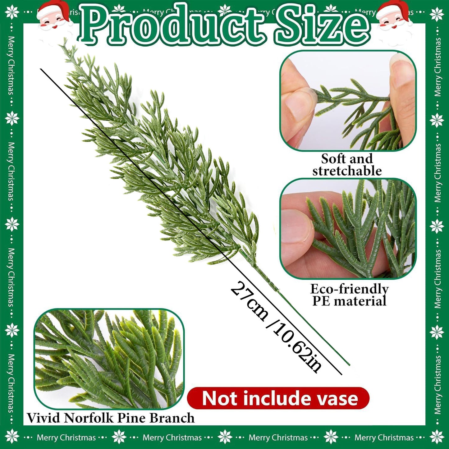 🔥Only $1 Each!🔥Christmas Artificial Pine Branches & Red Berry Stems🌿