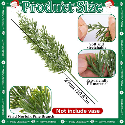 🔥Only $1 Each!🔥Christmas Artificial Pine Branches & Red Berry Stems🌿