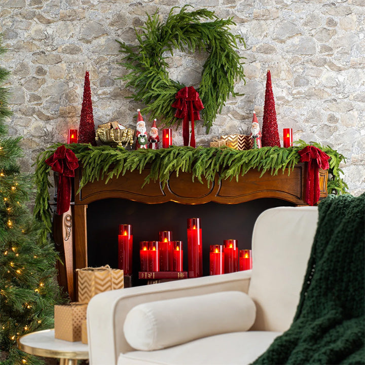 🎅Christmas SALE✨Real Touch Deluxe Norfolk Pine Garland🌿